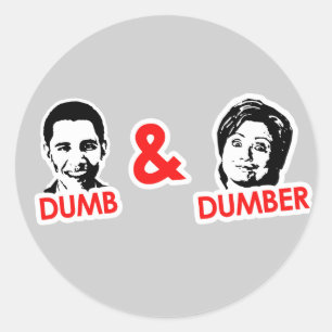 Adesivo Redondo Anti-Obama - Dumb e Dumber