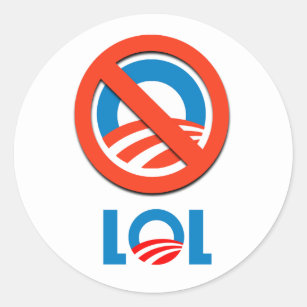 Adesivo Redondo Anti-Obama - LOL