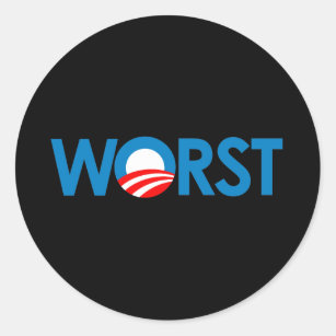 Adesivo Redondo Anti-Obama - Pior