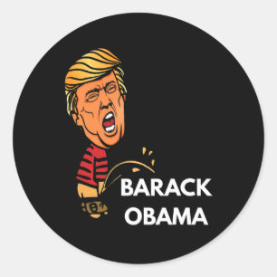 Adesivo Redondo Anti Obama Pró Trump Conservador Patriota Política