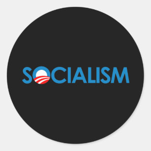 Adesivo Redondo Anti-Obama - socialismo