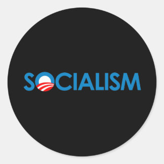 Adesivo Redondo Anti-Obama - Socialismo