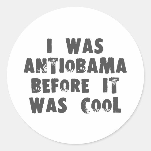 Adesivo Redondo Anti Obama Sticker (Frente)