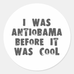 Adesivo Redondo Anti Obama Sticker