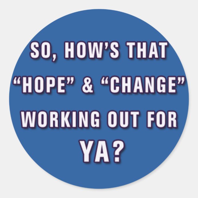 Adesivo Redondo Anti Obama Sticker (Frente)