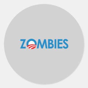Adesivo Redondo Anti-Obama - zombis