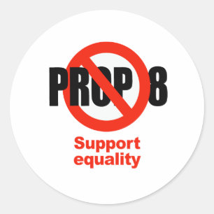 Adesivo Redondo ANTI PROP 8 - Igualdade de apoio