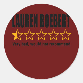 Adesivo Redondo Anti-Rep Lauren Boebert Boebert Análise Má