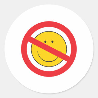 Adesivo Redondo Anti-Smiley face