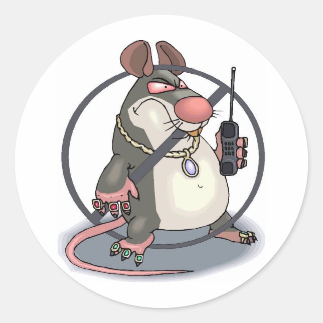 Adesivo Redondo Anti-Snitch No Rats Sticker (Frente)