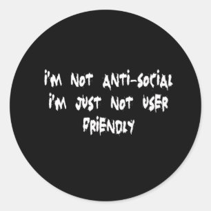 Adesivo Redondo Anti-social