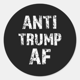 Adesivo Redondo Anti Trump Af Engraçado Impeja-O Presidente