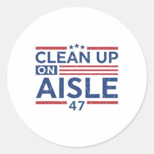 Adesivo Redondo Anti Trump Impeachment 47 Trump 47º Presidente Ban