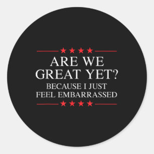 Adesivo Redondo Anti-Trump Merchandiss Para Liberais &amp;