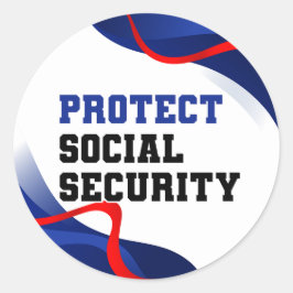 Adesivo Redondo Anti-Trump Político da Segurança Social