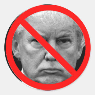 Adesivo Redondo Anti-Trump Stickers