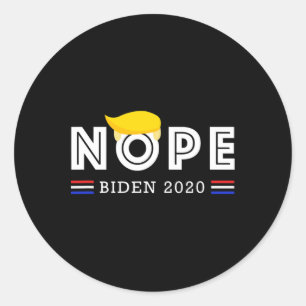 Adesivo Redondo Anti Trump - Vote Biden Para Presidente 2020 - Tru