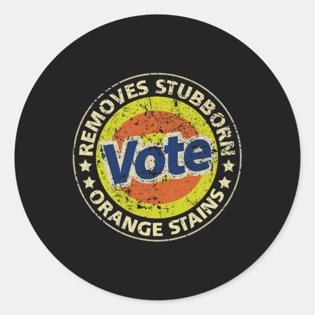 Adesivo Redondo Anti-trump Vote Detergent Funny Gifts  (Frente)