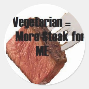 Adesivo Redondo Anti vegetariano