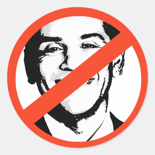 Adesivo Redondo ANTI-VILLARAIGOSA: ANTI-Antonio Villaraigosa (Frente)