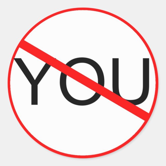 Adesivo Redondo Anti You Sticker (Frente)