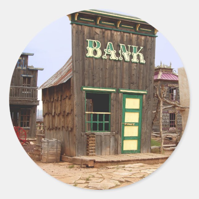 Adesivo Redondo Antiga Cisjordânia (Cor) (Frente)