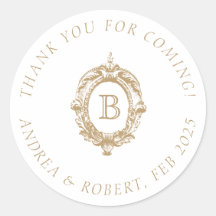 Antigo Brasão Monogramado de Ouro Casamento