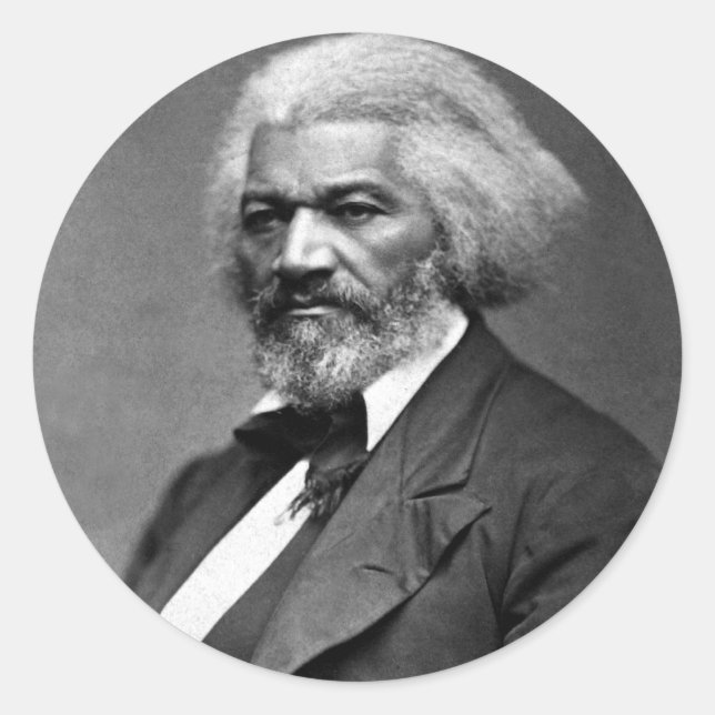 Adesivo Redondo Antigo Herói Afro-Americano do rick 3d3 Bailey Dou (Frente)