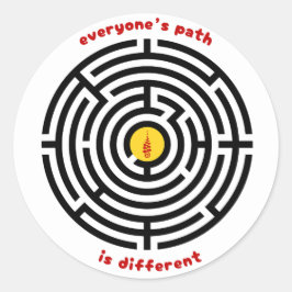 Adesivo Redondo Antigos Símbolos Labirinto e Iluminismo