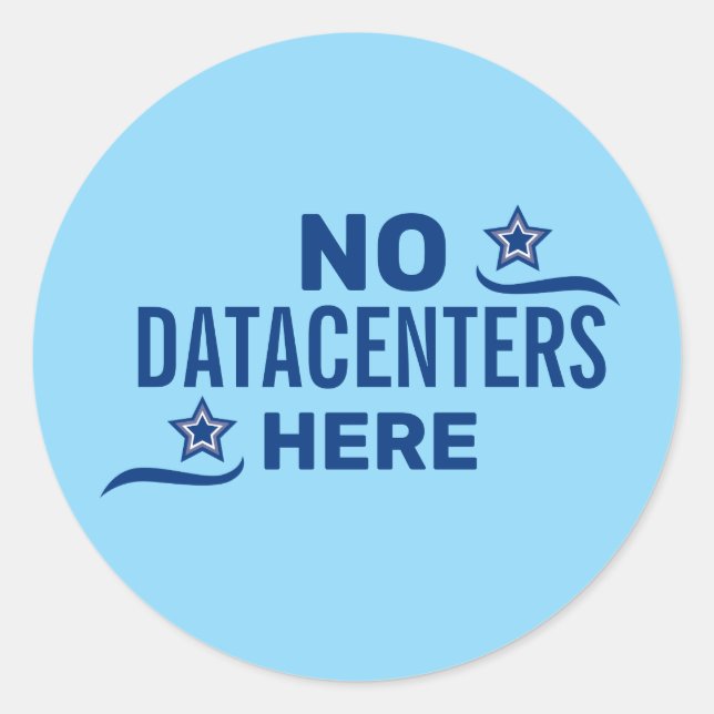 Adesivo Redondo Antipolítico de Datacenter (Frente)