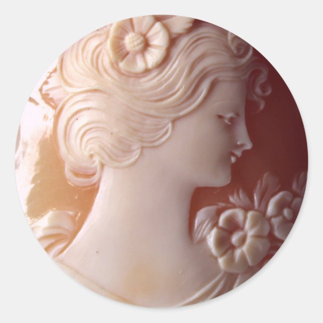 Adesivo Redondo Antique Cameo (Frente)