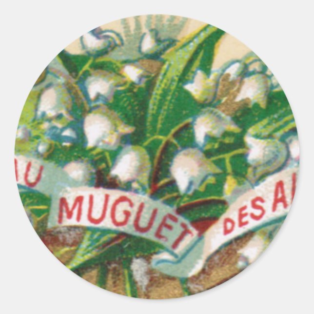 Adesivo Redondo Antique Lily do Palito da Ronda do Vale (Frente)