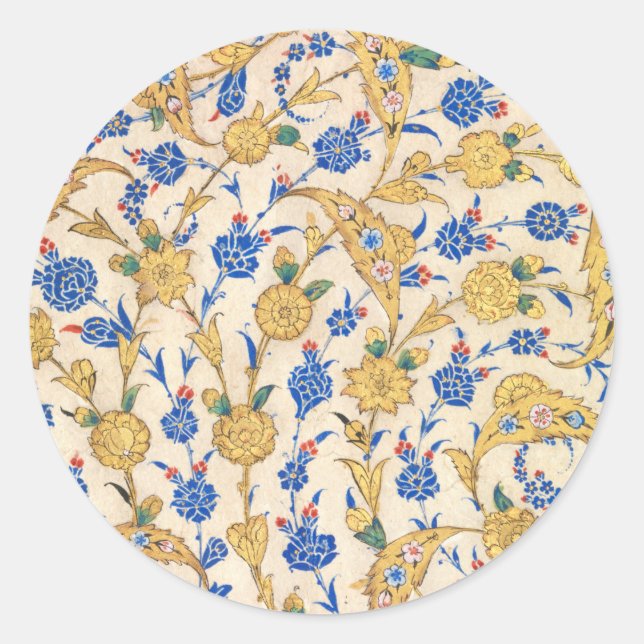 Adesivo Redondo Antique Oriental Sultan Design (Frente)