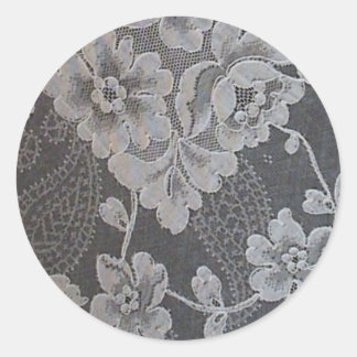 Adesivo Redondo Antique Paisley Alencon Lace