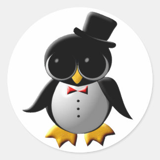 Adesivo Redondo Antonio, o Pinguin Sticker