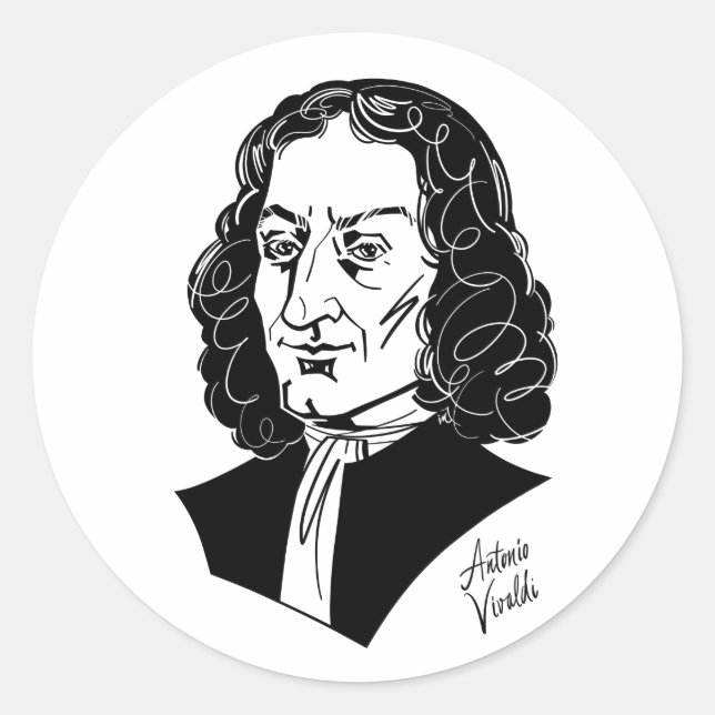 Adesivo Redondo Antonio Vivaldi (Frente)