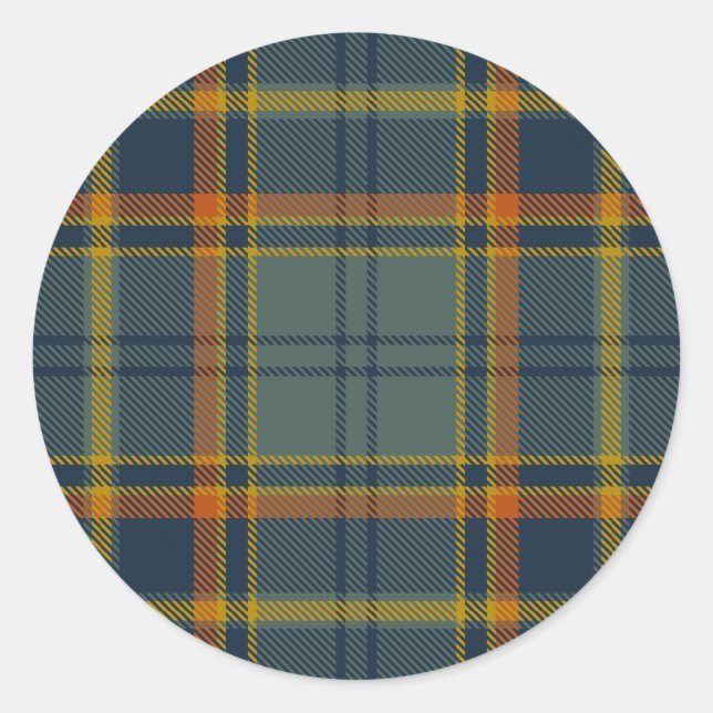 Adesivo Redondo Antrim County Irish Tartan (Frente)