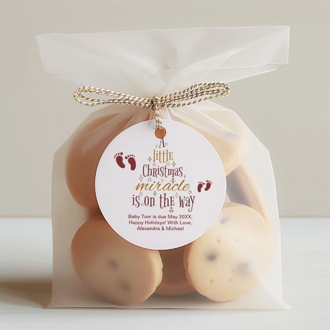 Adesivo Redondo Anúncio da Gravidez do Milagre de Natal (Criador carregado)