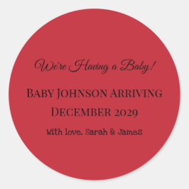 Adesivo Redondo anúncio de gravidez!