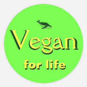 Adesivo Redondo anúncio vegano