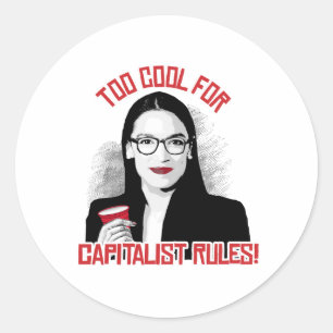 Adesivo Redondo AOC Muito Legal para as Regras Capitalistas