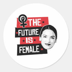Adesivo Redondo AOC O Futuro é Feminino
