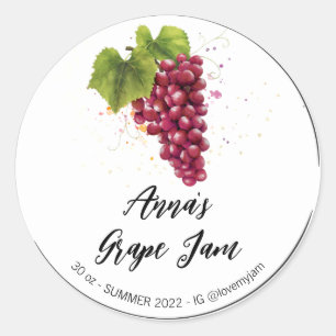 Adesivo Redondo *~* AP30 GRAPE - Preserva de emperramento de gelat