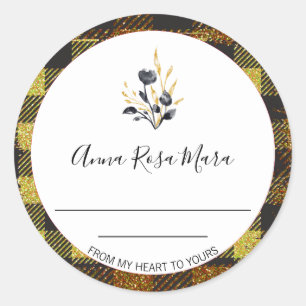 Adesivo Redondo *~* AP30 Jam Buffalo Gingham Can Homemade Generic