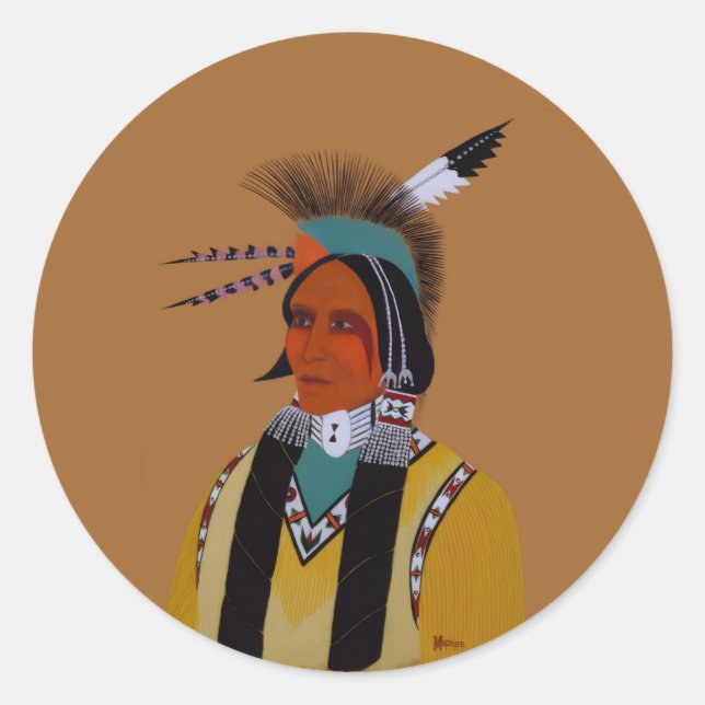 Adesivo Redondo Apache Ben (Frente)