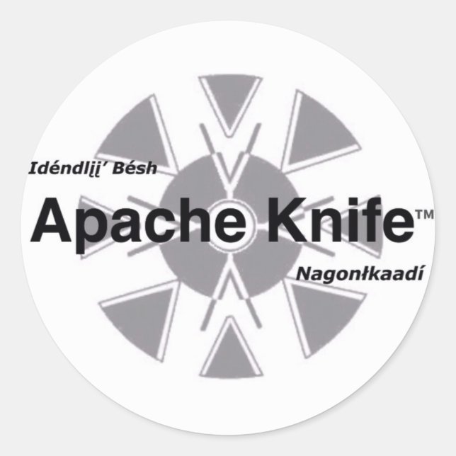 Adesivo Redondo Apache Knife™ 11 Sticker (Frente)