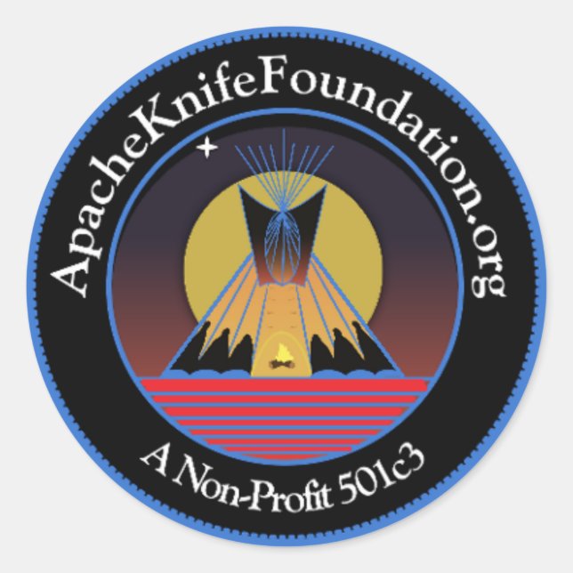 Adesivo Redondo Apache Knife Foundation Sticker (Frente)
