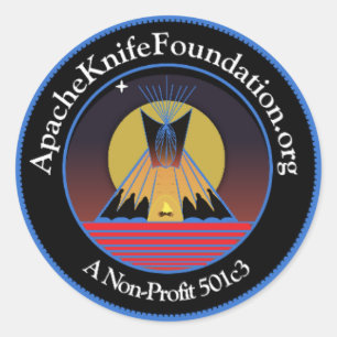 Adesivo Redondo Apache Knife Foundation Sticker