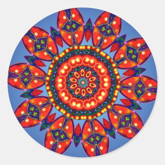 Adesivo Redondo Apache Star Sticker (Frente)