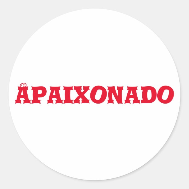 Adesivo Redondo Apaixonado (Frente)